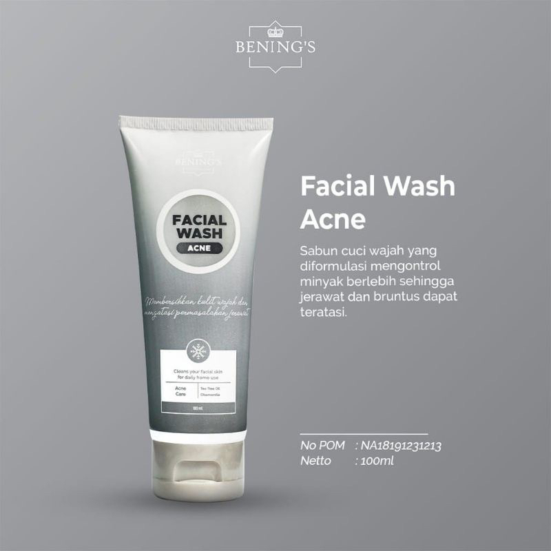 BENINGS ACNE FACIAL WASH dr OKY PRATAMA