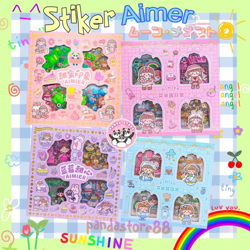 

Stiker Premium Korea Aimer Sticker Lucu Waterproof 100pc