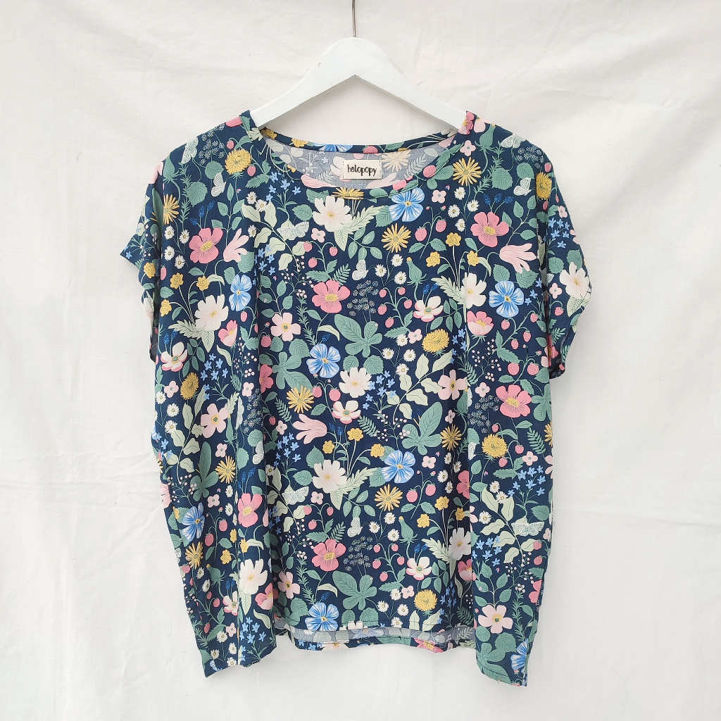 Oversized Crop Top NONBUSUI Atasan Santai Boho Tidur Lucu Jumbo Big Size Rayon