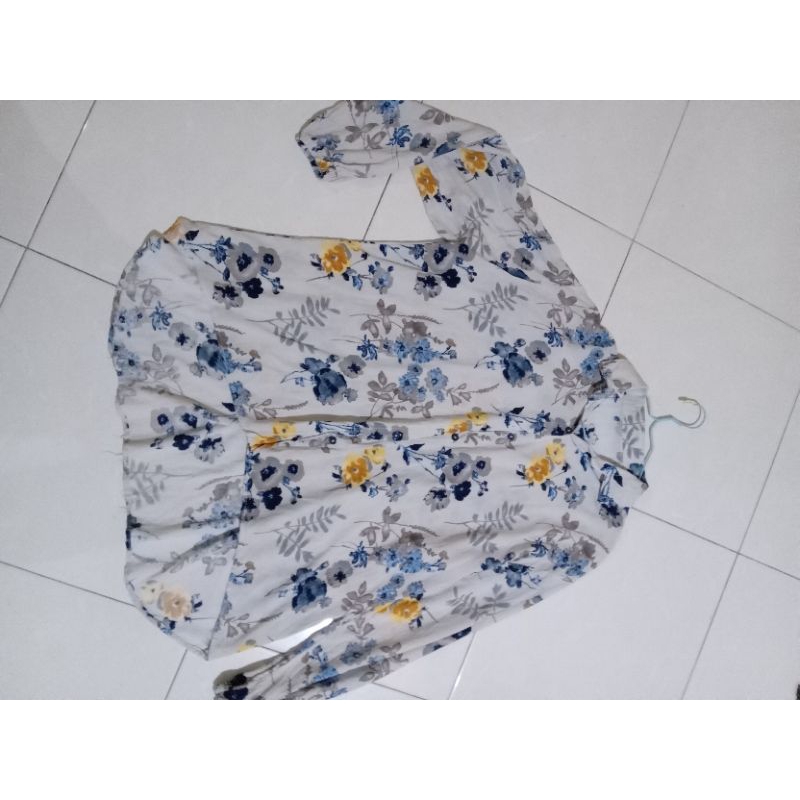 kemeja lengan panjang rayon viscose motif