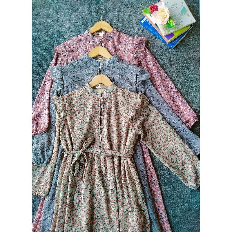 DRESS FLORAL SHIFON KOREA /DRESS FLORAL CERUTI