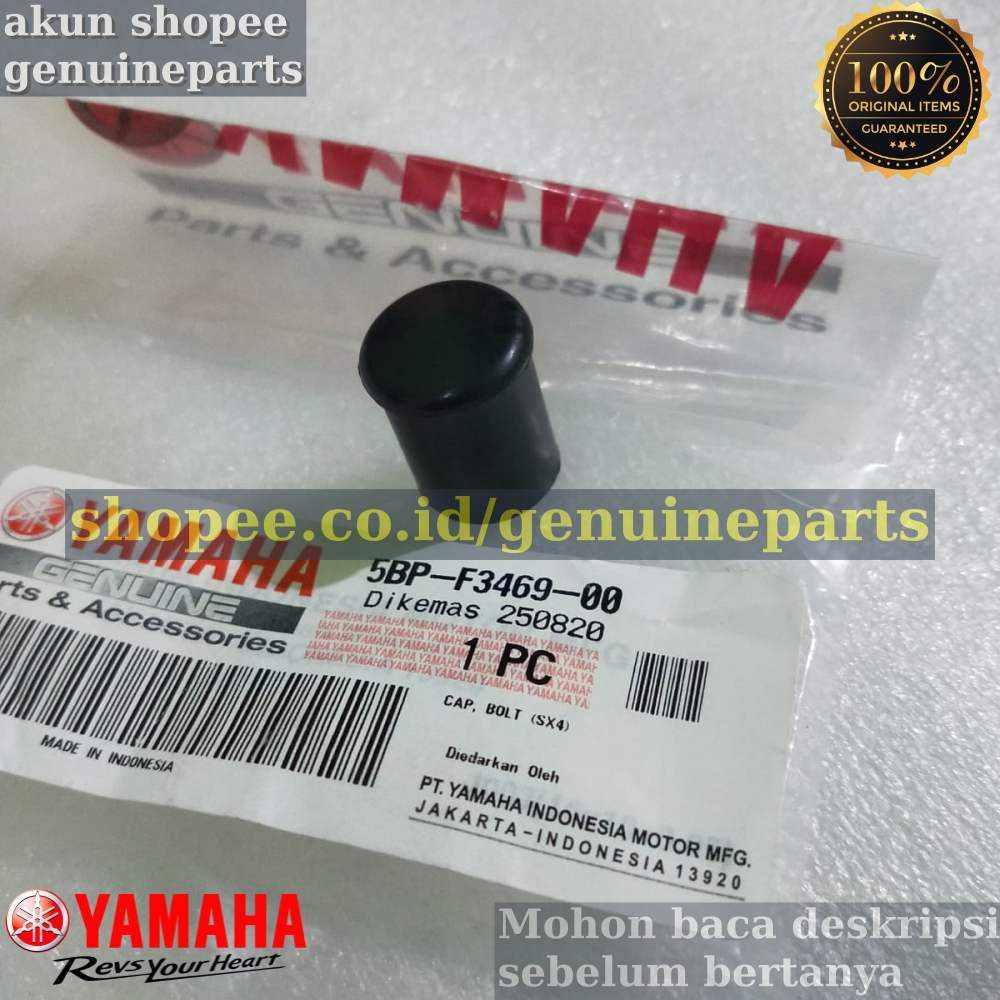 CAP PLUG KARET TUTUP BAUT L BEHEL BEGEL YAMAHA SCORPIO 5BP ORI YAMAHA