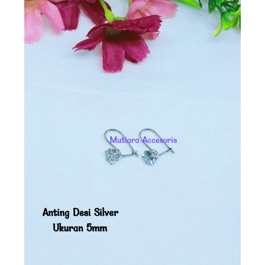 ANTING DESI TITANIIUM IMPORT ANTING DESI SILVER ANTING WANITA ANTI LUNTUR ANTI KARAT