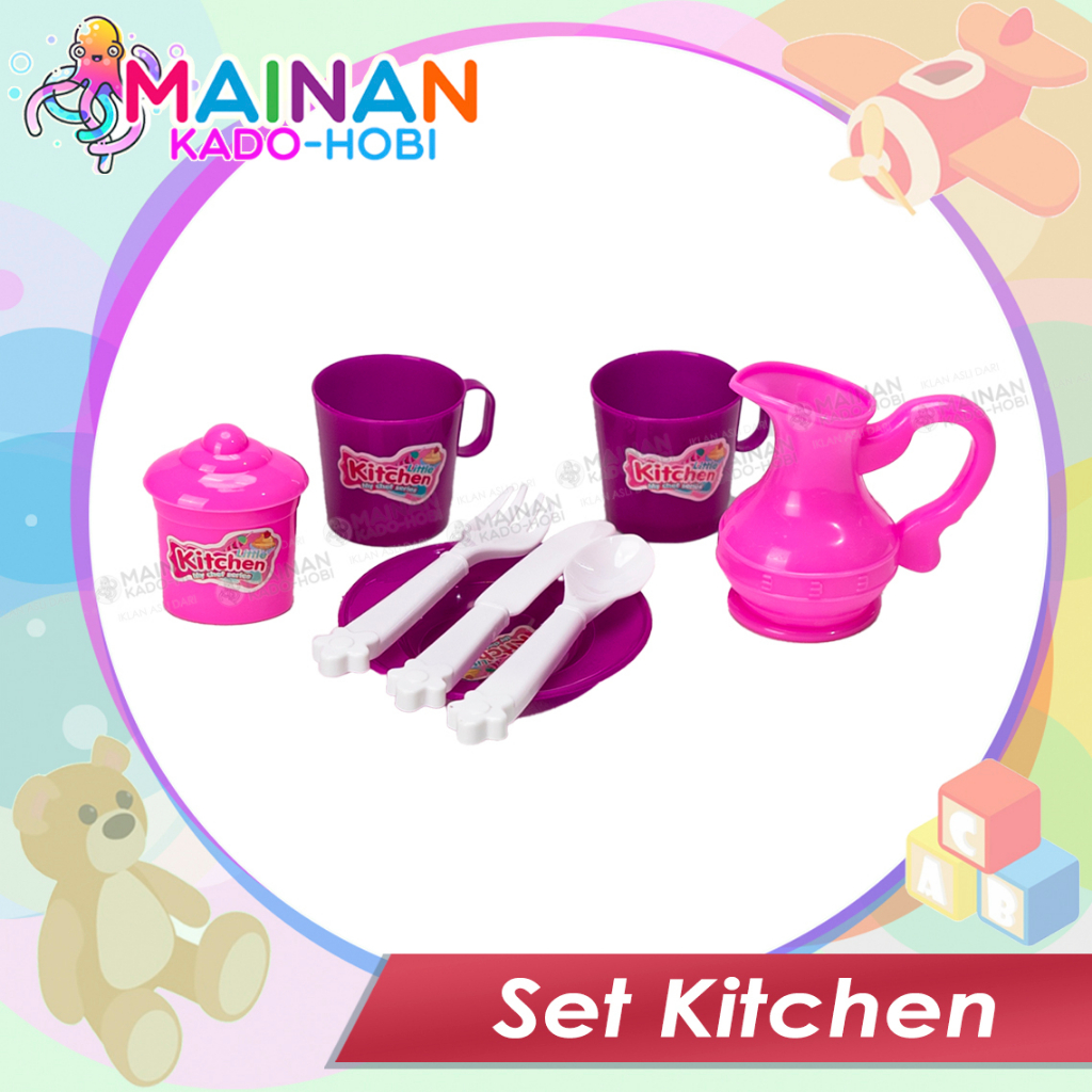 SET MAINAN DIY ANAK GIRL PEREMPUAN MINIATUR MASAKAN KITCHEN TEKO