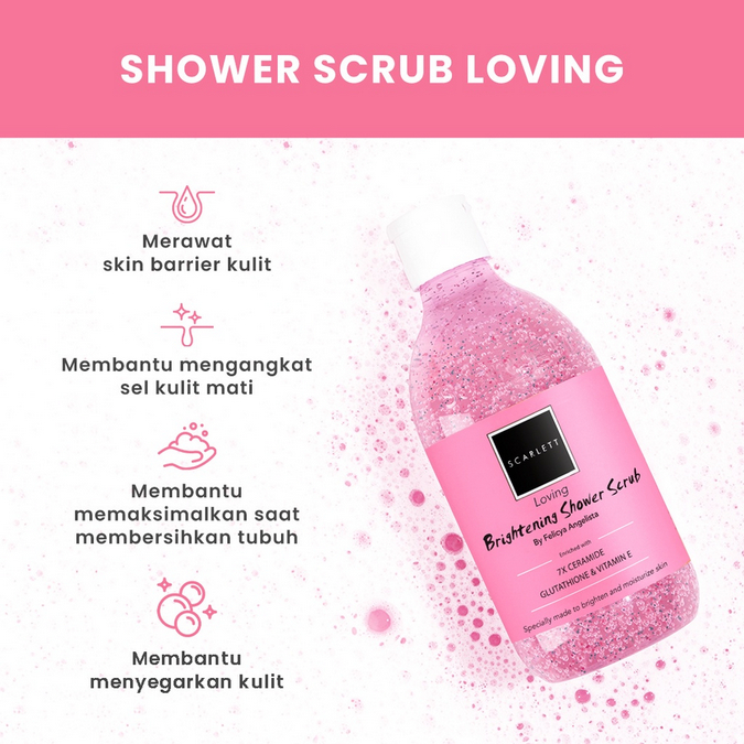 (INEED) SCARLETT WHITENING LOVING SERIES - BODY LOTION - SHOWER SCRUB SABUN - BODY SCRUB - BODY SERUM - BODY CREAM