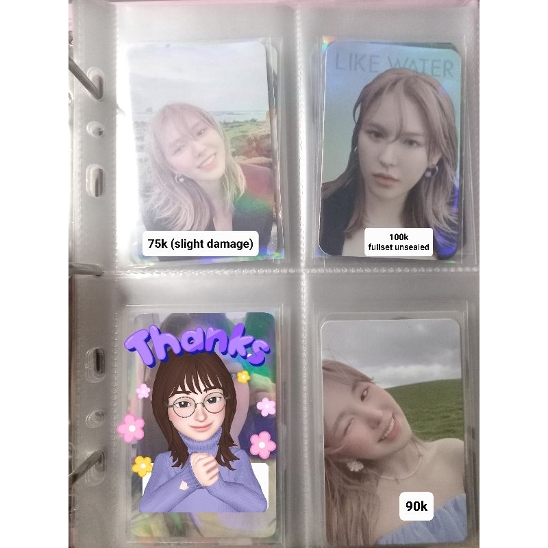 Wendy like water photocard