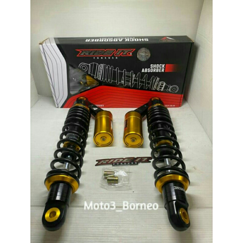 Shockbreaker Tabung Ride it 203 / Ukuran 280mm Dan 340mm, Jupiter,Tiger,,RX King, Megapro, Kharisma,,Ride it Honda Dan Yamaha Bebek