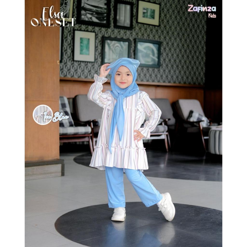 Afsheenastore  One set Anak Elsa / Setelan Anak Perempuan