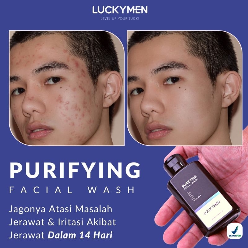 LUCKYMEN PURIFYING FACIAL WASH MEMBERSIHKAN WAJAH