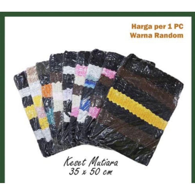 Keset kaki mutiara super tebal/ keset kaki mutiara/ keset kaki tebal/ keset kaki anyaman/ keset kaki