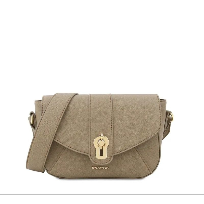 Les Catino - Elvia Flap Cross body (Taupe Grey)