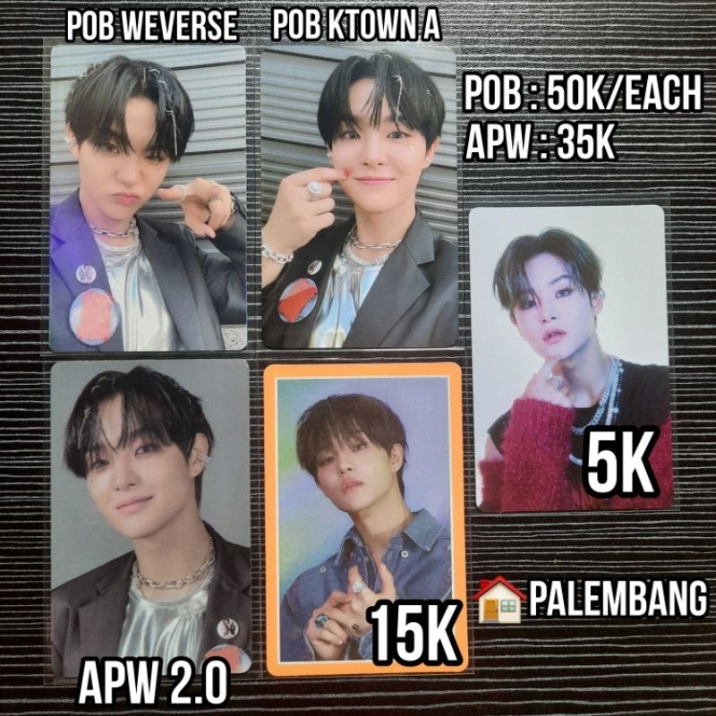 Official PC Jihoon Weverse Applewood (APW) 2.0 Ktown A ver. Concept Deep Blue YG Tag Album HELLO Tre