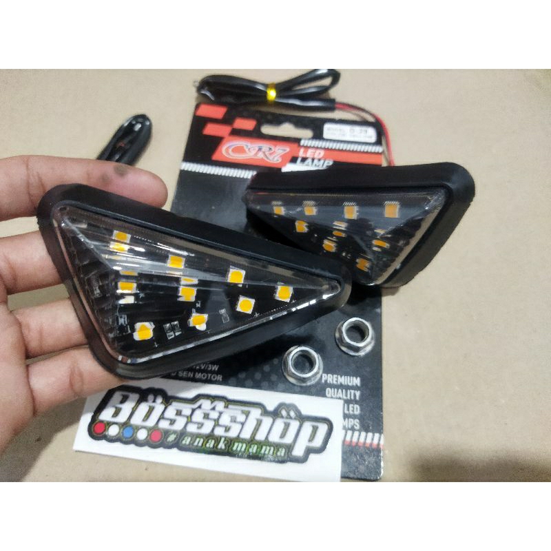 Sein Tempel Lampu Sen Tempel Segitiga LED Sein Fairing All Motor CBR150 NINJA RR R15 DLL