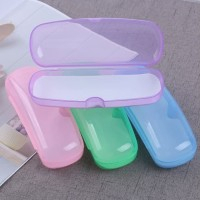 Kotak Kacamata Polos Bahan Plastik Transparant Eyeglasses Case Portable Box Tempat Penyimpanan Kaca Mata Simple Tembus Pandang