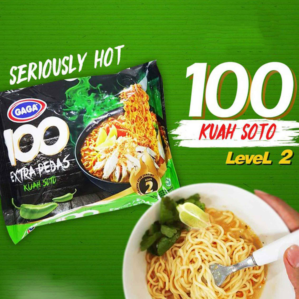 MI INSTAN GAGA 100 75g* MIE INSTAN ANEKA VARIAN