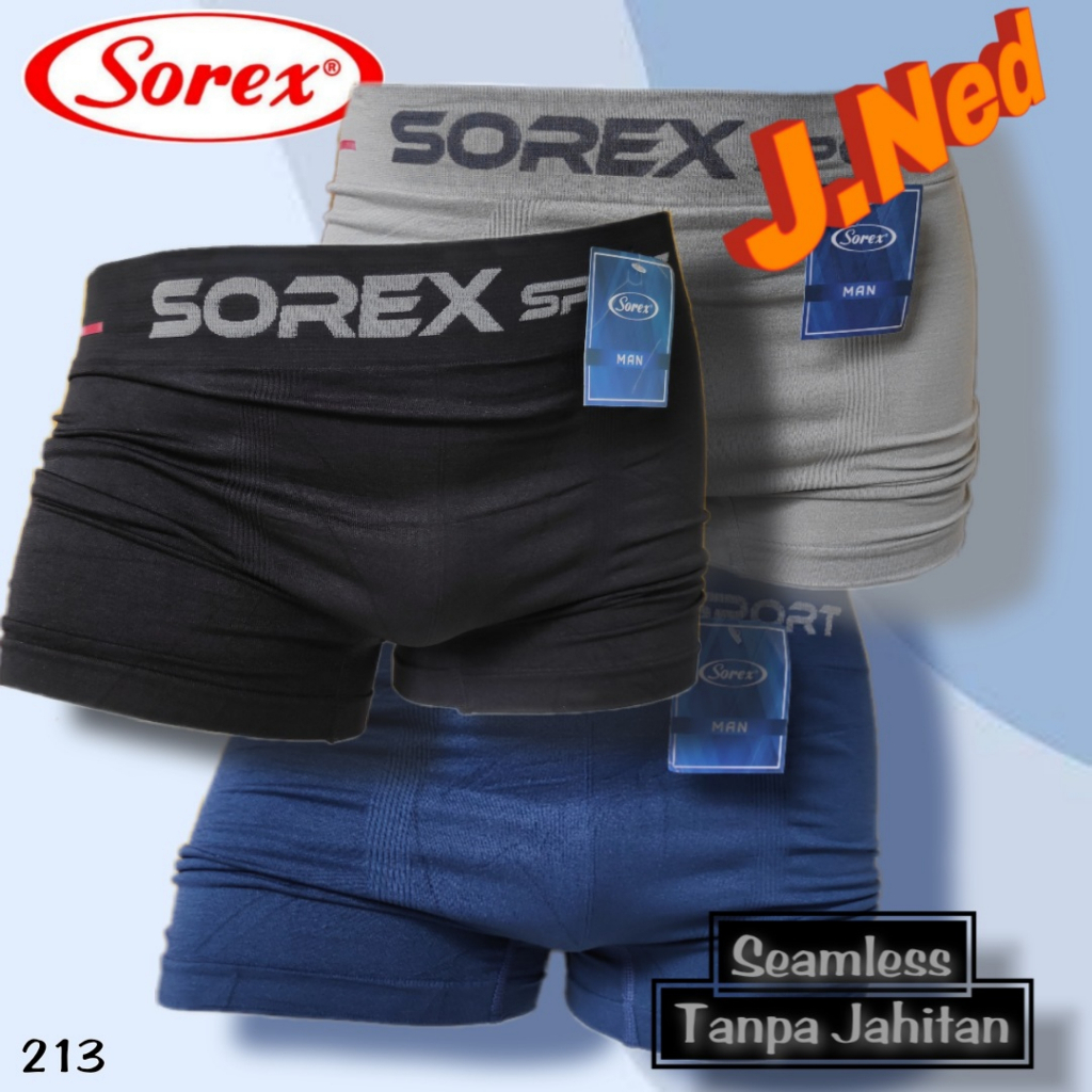 J213 (hrg per biji) CD BOXER PRIA SOREX CELANA DALAM PRIA BOXER PRIA IMPORT