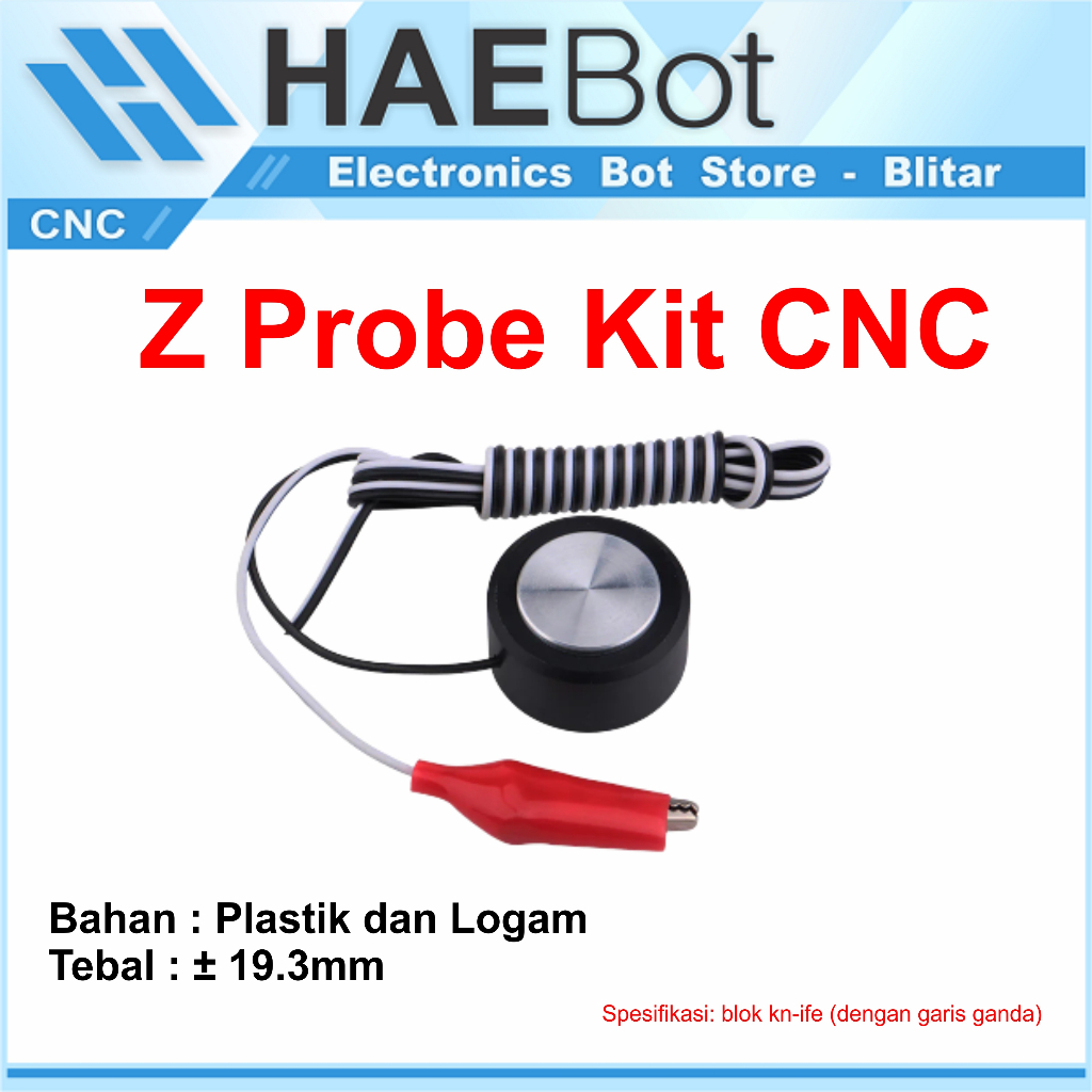 [HAEBOT] Z Probe Kit CNC Touch Zero Probing Module Milling Router Plate Axis Referensi Mesin Set Mini Surface Leveling