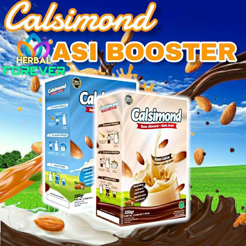 Susu Bubuk Calsimond Original - Susu Almond - Almond Milk - Gula Aren - Asi Booster - Pelancar Asi - Ibu Hamil 200gram