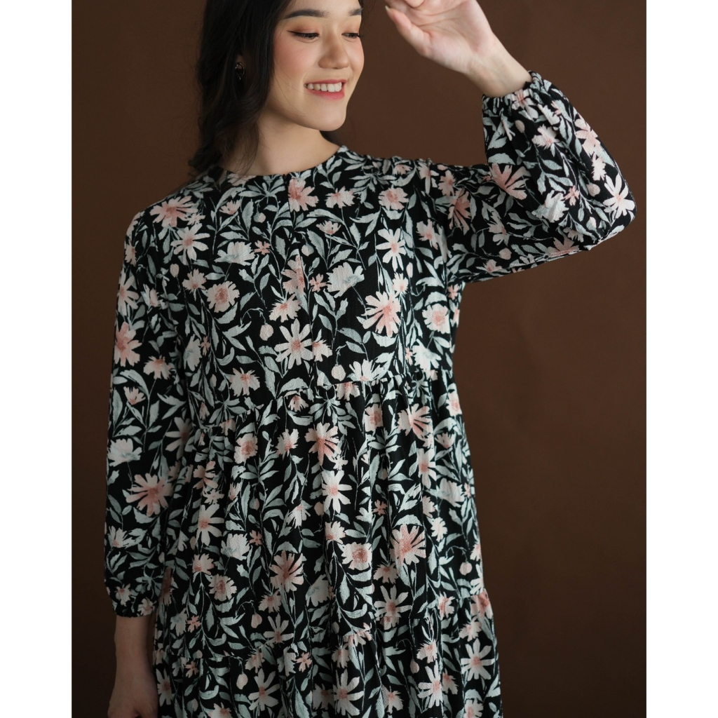 Myrubylicious MERINA MAXI DRESS KODE SK2664 | DRESS | MAXI DRESS | DRESS LENGAN PANJANG | DRESS BUNGA