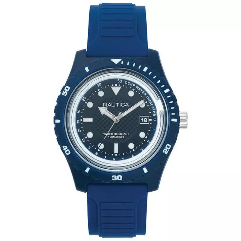 JAM TANGAN PRIA  NAUTICA NAPIPBZ005 ANALOG ORIGINAL TALI RUBBER