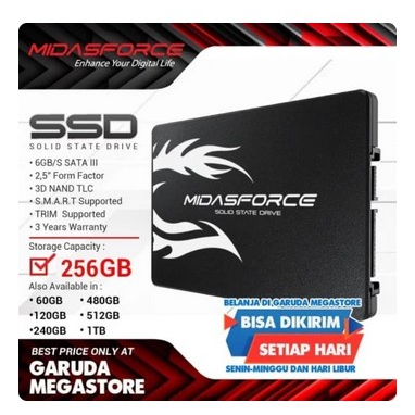 SSD Midasforce 256 gb - SSD saja