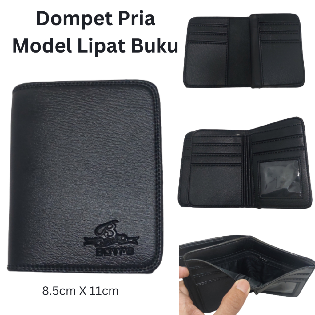 Dompet Pria Anak Muda Terbaru Model Lipat Buku Bahan PU Premium Keren Distro