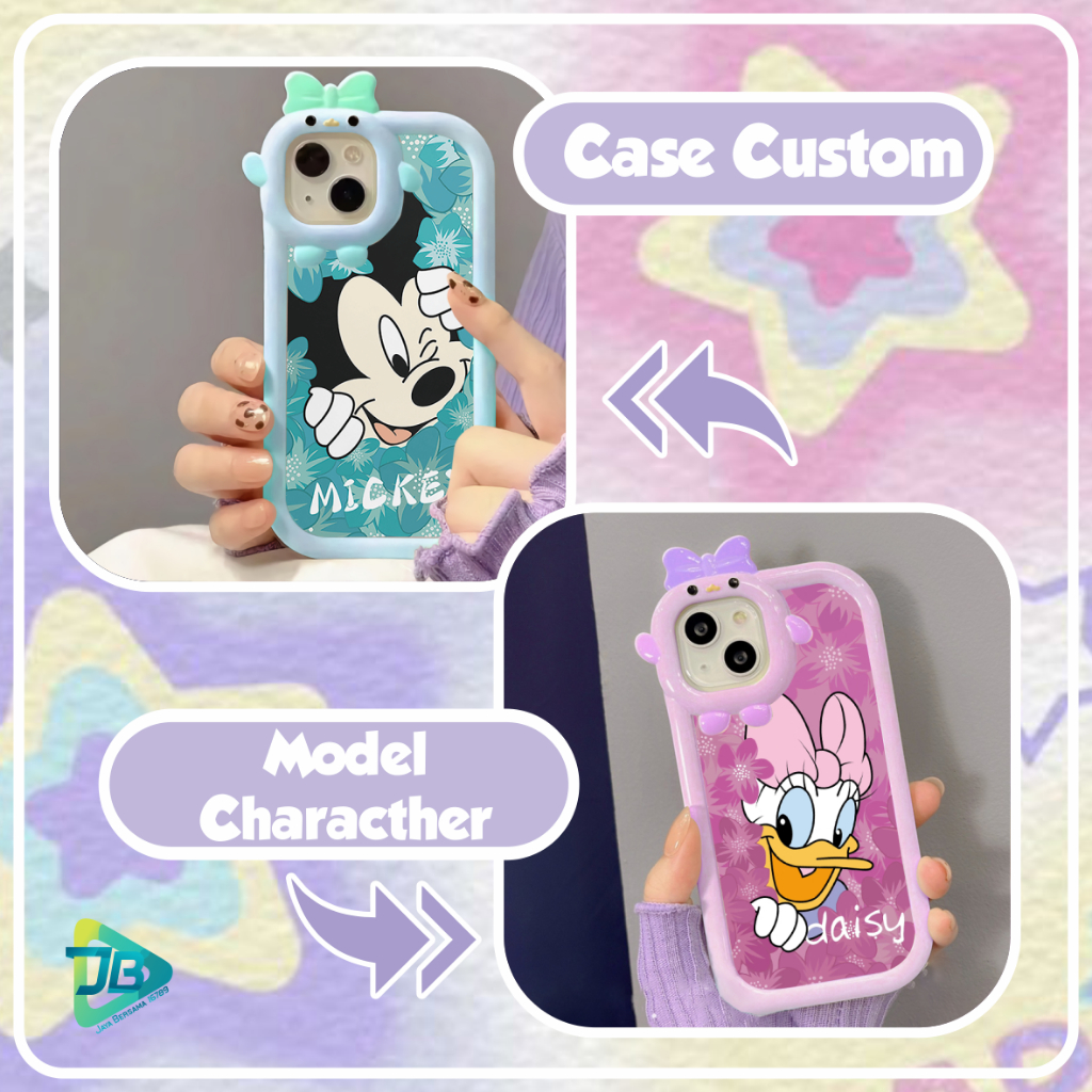 CUSTOM SOFTCASE PITACU FRAME KARAKTER CUSTOM DAISY FOR IPHONE 6 6+ 7 7+ SE 2020 8 8+ X XS XR XS MAX 11 12 13 14 PRO MAX 14 MAX JB8515