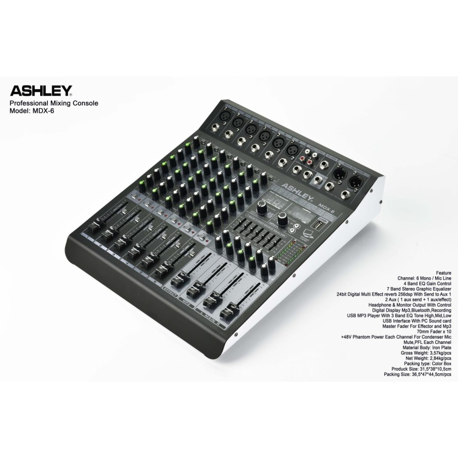 mixer ashley 6ch  mdx6/MDX 6 6ch original