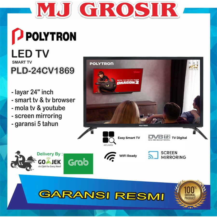 LED TV POLYTRON PLD 24MV1859 24 INCH EASY SMART MOLA