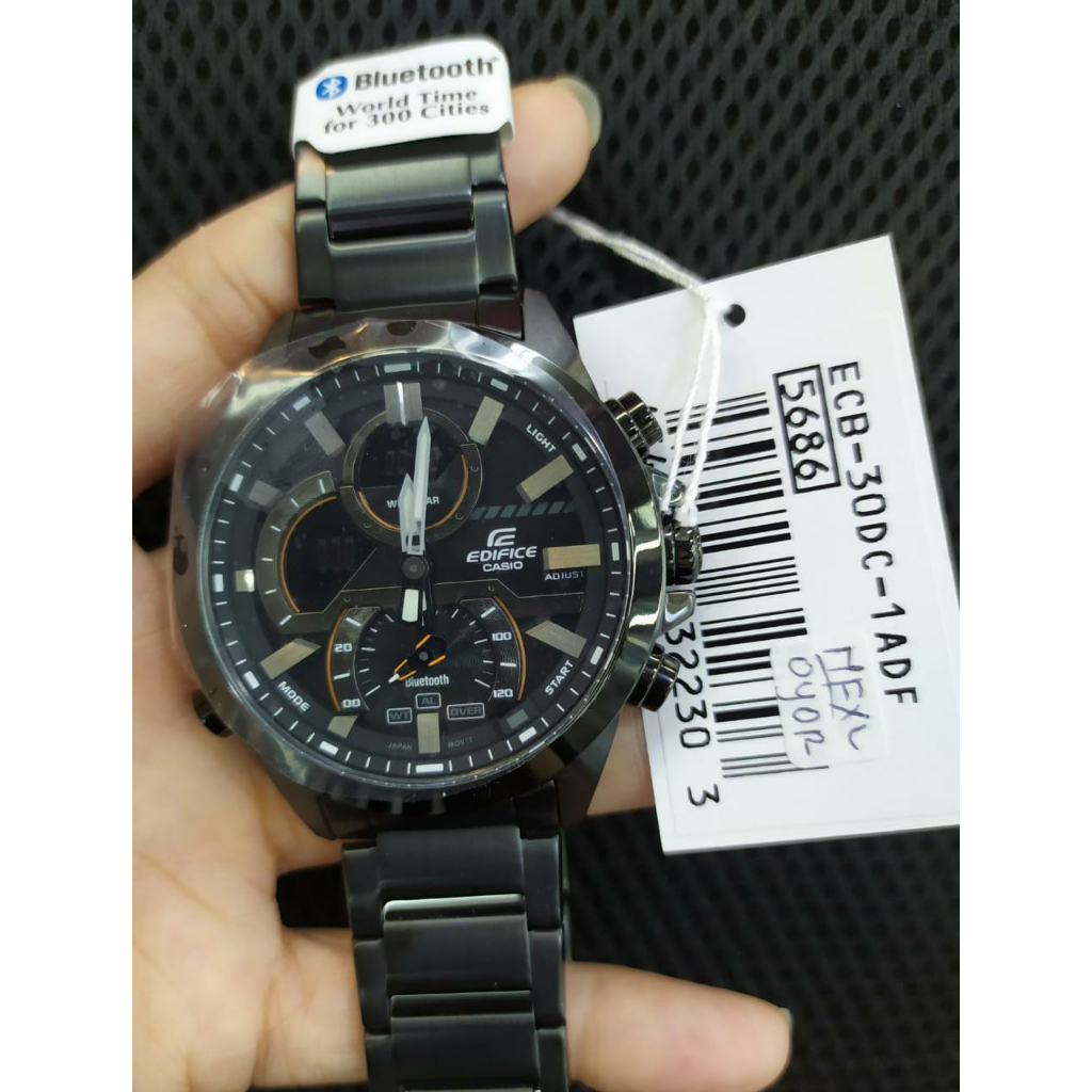 Jam Tangan Pria Casio Edifice ECB-30DC-1ADF Original