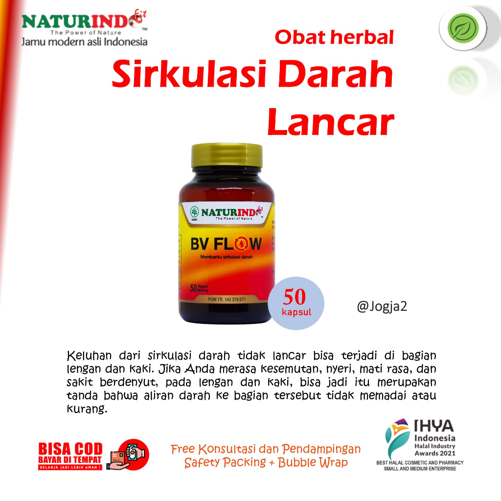 BV Flow Obat Herbal Sirkulasi Peredaran Darah Lancar Atasi Penyumbatan BV Flow Naturindo