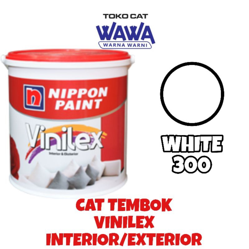 cat tembok vinilex interior exterior nippon paint putih white 5kg