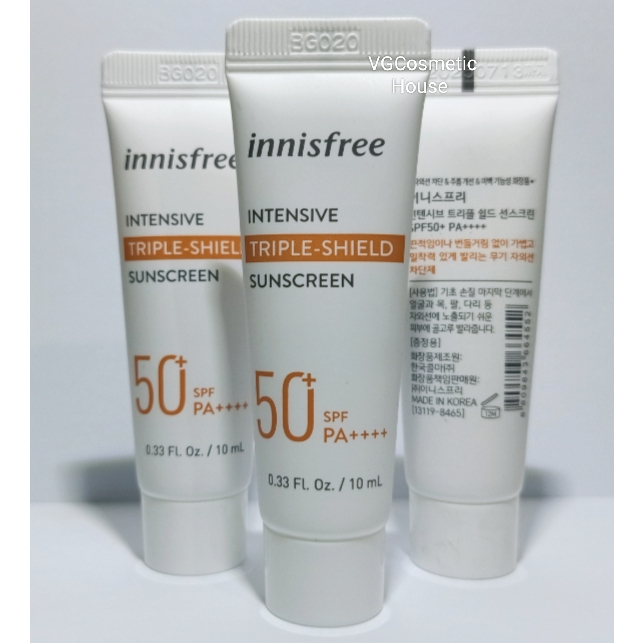 Innisfree  Triple Shield / Hyaluron Moist / Mild Cica - Sunscreen Travel size 10ml