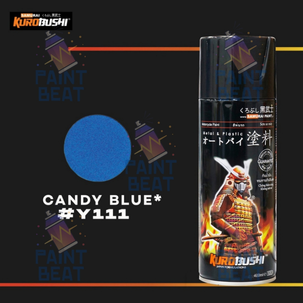 Samurai paint * Candy Blue Y111 / Kendi Biru Cat Aerosol Kualitas Kompresor Cat Semprot Samurai 1 St