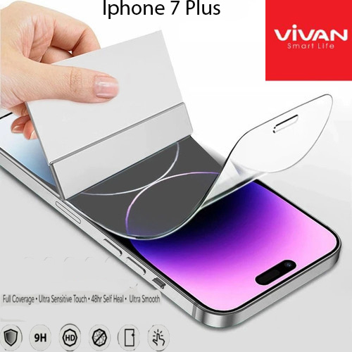 Vivan Hydrogel Iphone 7 Plus Anti Gores Original Crystal Clear Protector Screen Guard Full Cover