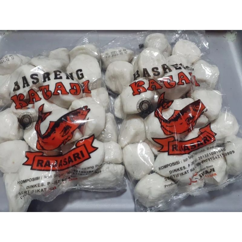 

paket 2pack baso goreng mentah kataji 1packnya isi 25butir