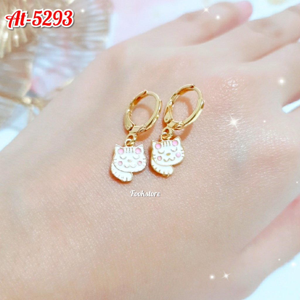 ANTING CLIP ANAK MOTIF KUCING ANTI ALERGI/AT-5293