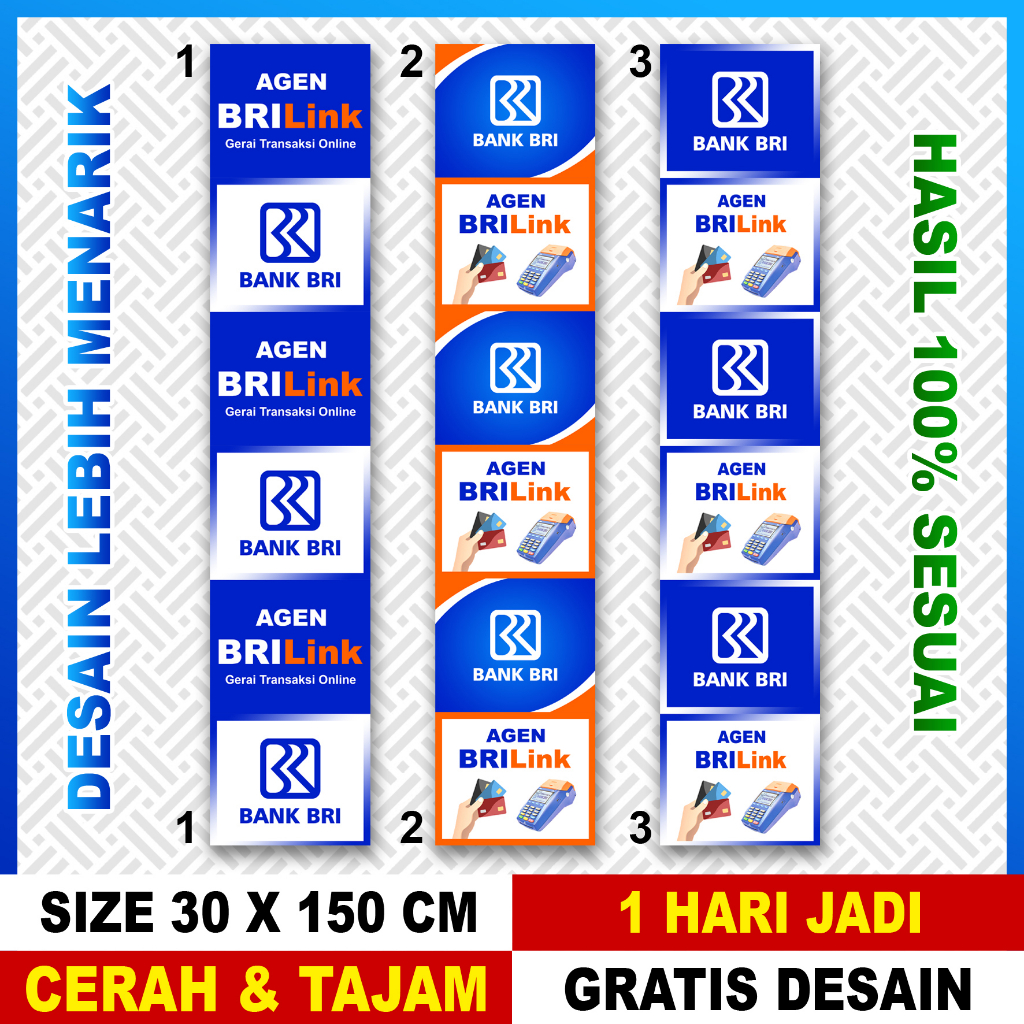BANNER RENDA / BANNER SPANDUK BRILINK   /  BANNER BRILINK BOOTH / TERAS KUALITAS TERBAIK