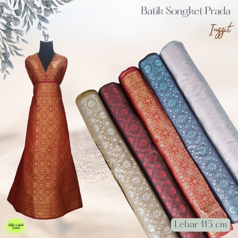 Bahan Kain Batik Songket Prada Inggit batik songket halus murah