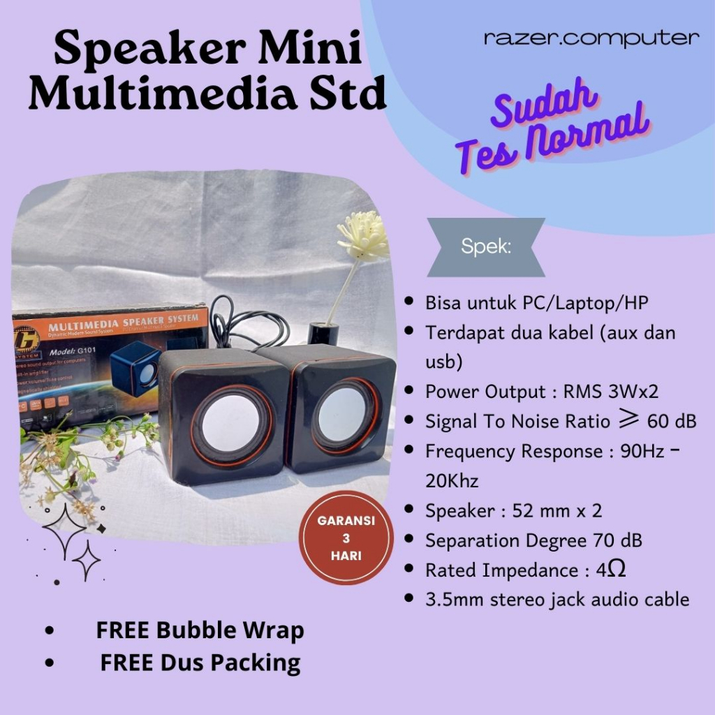 Speaker mini USB Laptop PC Notebook AUDIO
