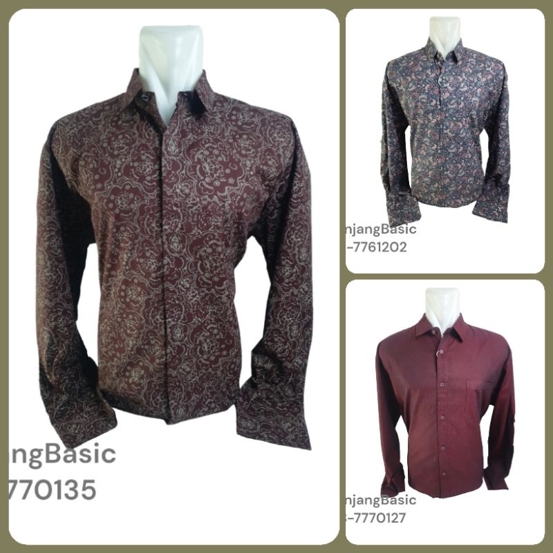 Kemeja pria lengan panjang basic 4XL Katun