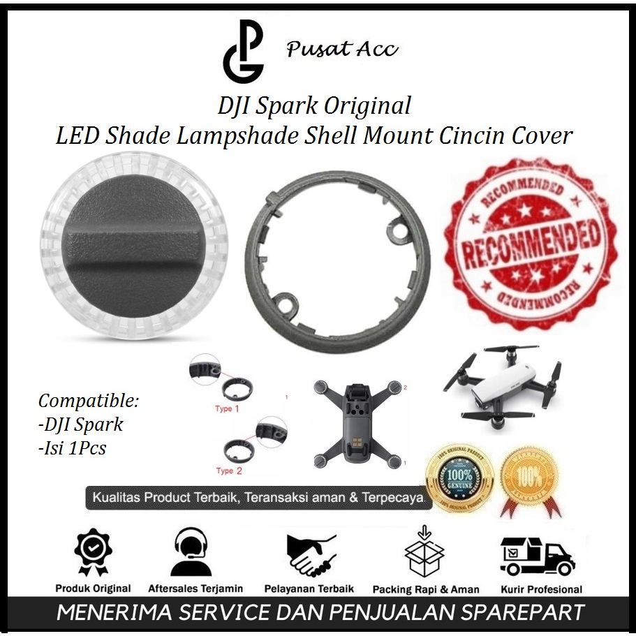 DJI Spark LED Shade Lampshade Shell Mount Original for Spark Lampsade Shell Cincin Cover