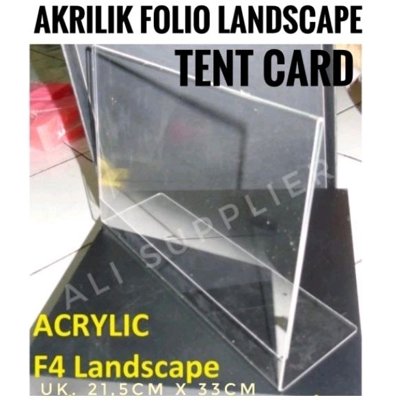 TEMPAT BROSUR / TENT HOLDER A4 / TENT CARD AKRILIK DISPLAY F4 / FOLIO MODEL L LANDSCAPE