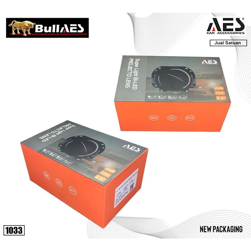 ORIGINAL AES BILED 2.5 WST Bluelens AES I Projector AES BILED 2.5 inchi MOTOR MOBIL UNIVERSAL