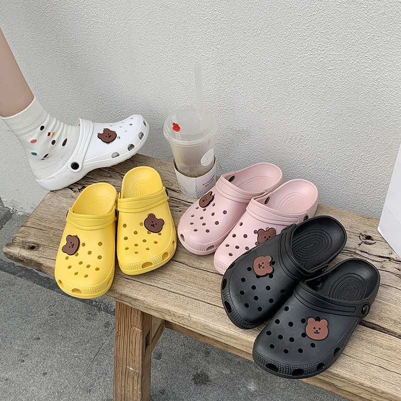 T&amp;Y Sandal Unisex Jelly 6731 Sendal Karet Motif Lubang Sandal Rumah Pria Wanita Tali Belakang Anti Slip Elastis