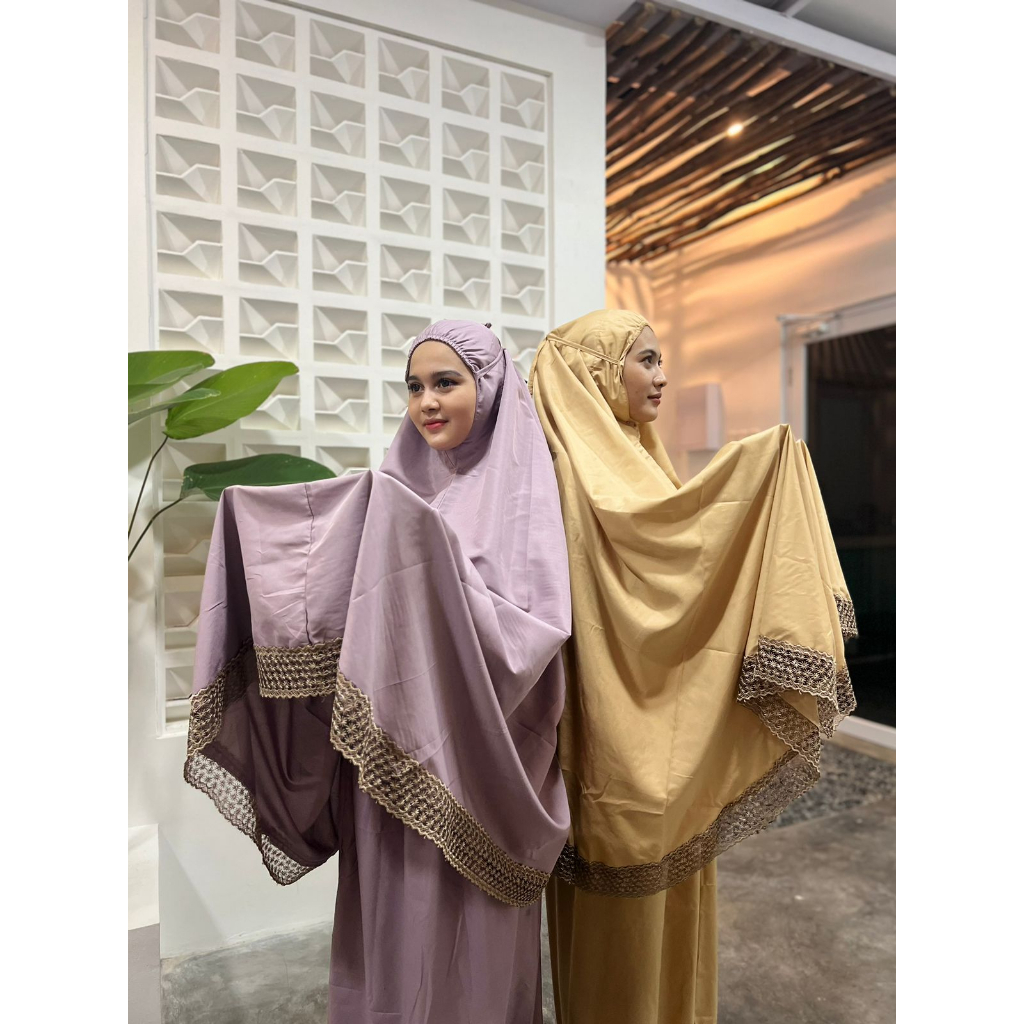Mukena Dewasa 2in1 Renda Mewah Jumbo / Mukena Terbaru Kekinian 2023
