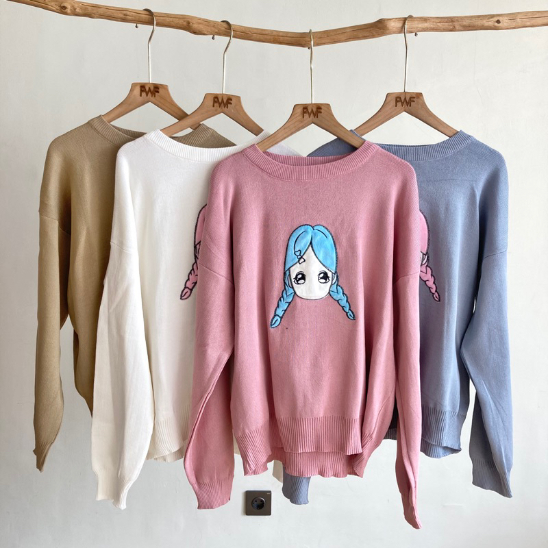 Cutie Sweater / Baju Atasan Rajut Wanita Import