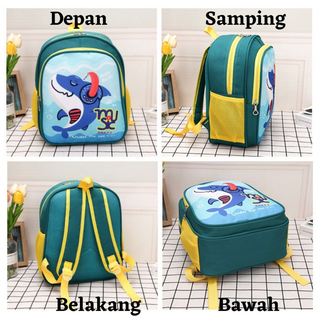 [MONA] Tas Ransel Sekolah Gambar Unik dan Lucu Warna Cerah Kualita Import Premium -M0230