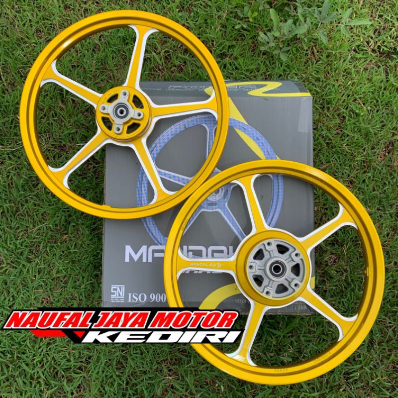 VELG MANDALIKA MX KING/KING DRAG GOLD GLOSSY VELG MANDALIKA PALANG 5 COPY ENKEI