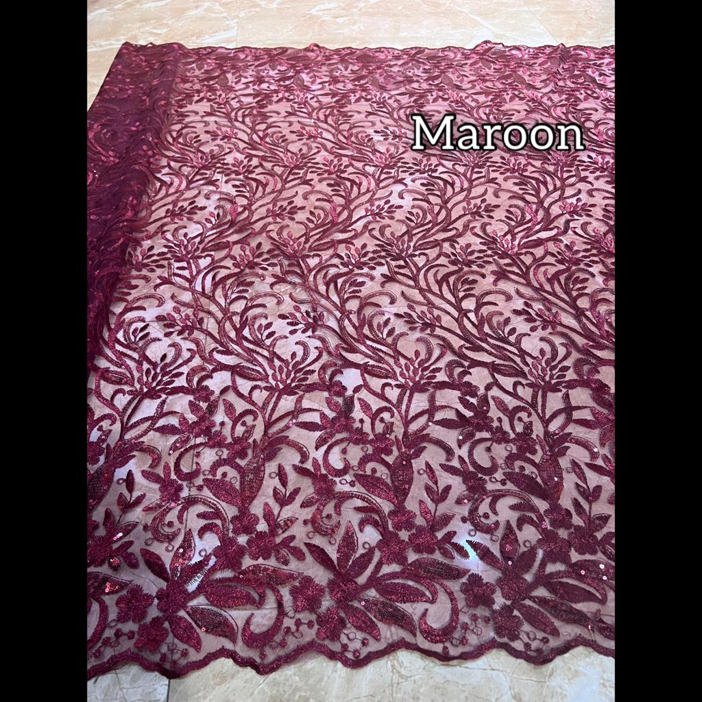 Tile Payet Premium/Bahan Kain Tile Payet/Tulle Payet/Brokat Payet